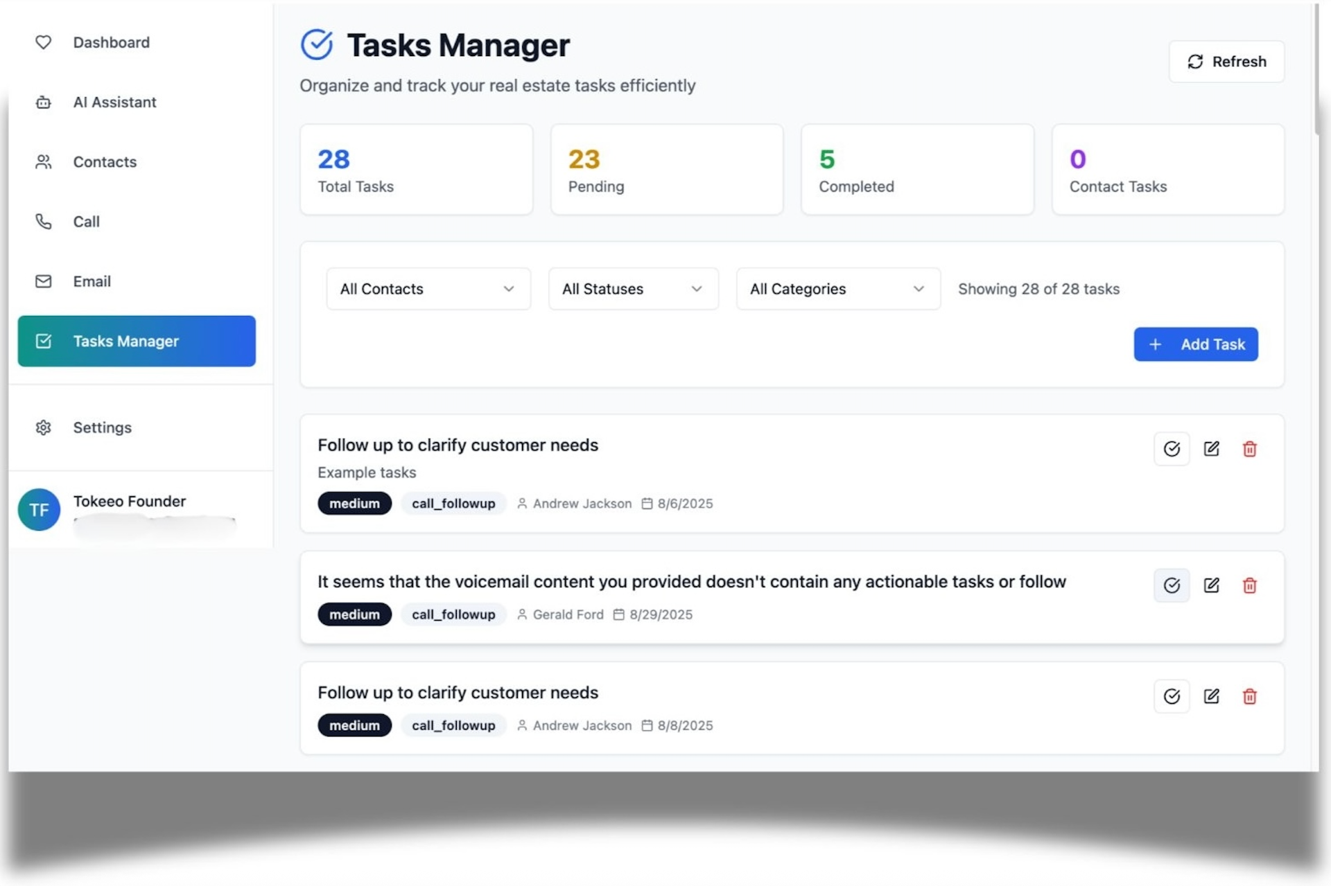 Tokeeo - AI Real Estate Relationship Intelligence
